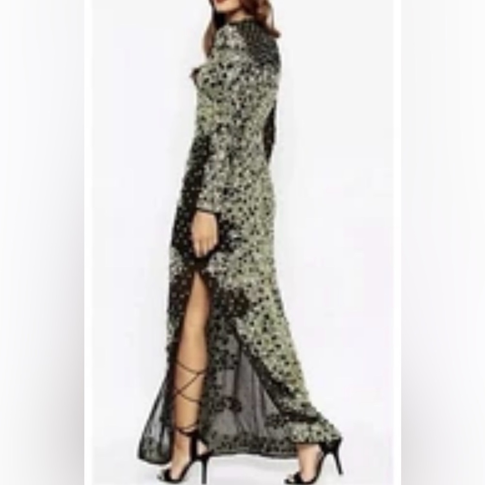 Asos Red Carpet Mermaid Embellished Maxi Party Prom Bridesmaid Dress size 4